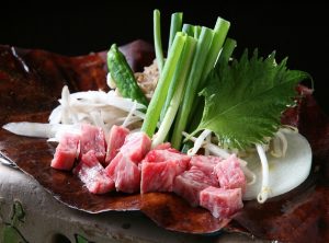 Hoba-miso beef steak